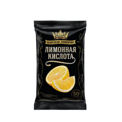Кислота лимонная Царская приправа, 50г, фольг. упак