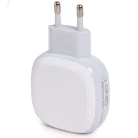 Зарядное устройство универсальное LDNIO A3510Q 2*USB A/1*USB Type C Lightning, белый