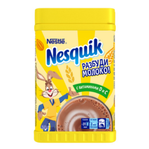Какао напиток Nestle Nesquik, 420 г, пласт. банка