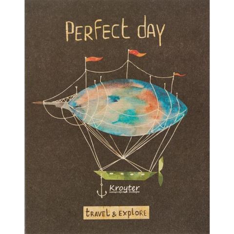 Тетрадь общая на скобе А5, 48л., клетка, Perfect day, Kroyter 06333