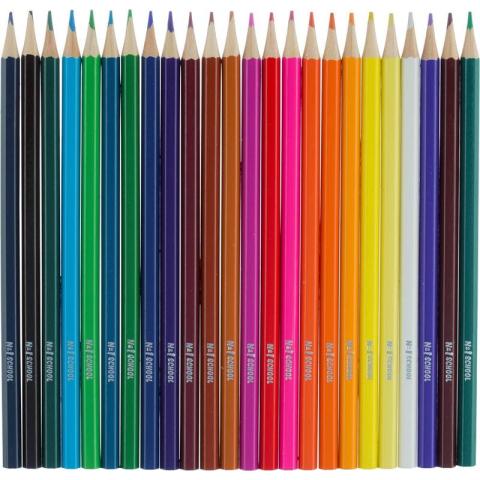 Карандаши цветные шестигранные, 24 цвета, №1 School Отличник