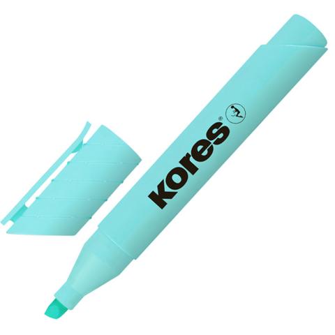 Маркер текстовый скошенный 0,5-5 мм, бирюзовый, Kores High Liner Plus Pastel