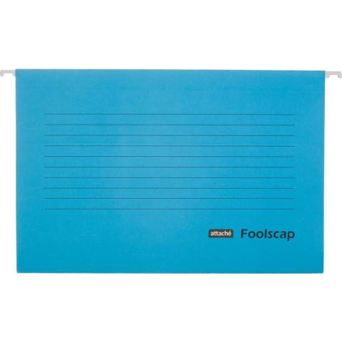 Папка подвесная А4+ (Foolscap), синий, картон 224 г/м2, до 200 л., 5 шт., Attache