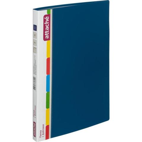 Папка файловая с 40 карманами, А4, KT-40/07, синий, Attache