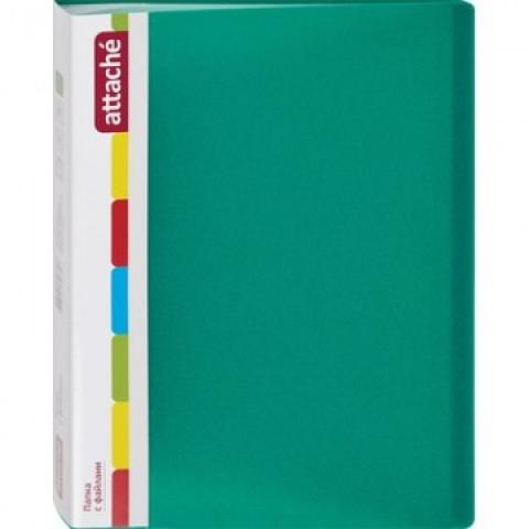 Папка файловая с 40 карманами, А4, KT-40/07, зеленый, Attache