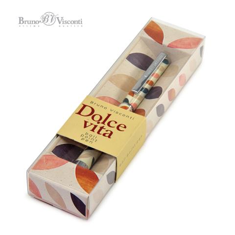 Ручка шариковая автом. 0,7мм Dolce Vita Лепестки.Винтаж, синий, футляр, BrunoVisconti 20-0252/01