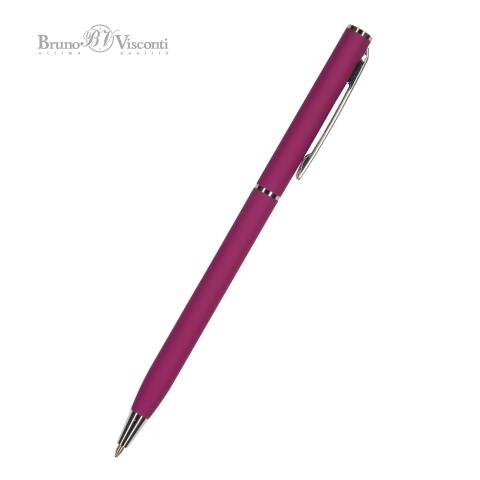 Ручка шариковая автом. 0,7мм Palermo, синий, бордовый мет.корпус, BrunoVisconti 20-0250/04