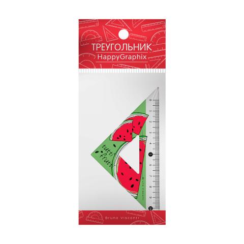 Треугольник пластиковый HappyGraphix.Fresh & fruity.Арбуз, 10 см, 45°, Bruno Visconti 45-0019/01