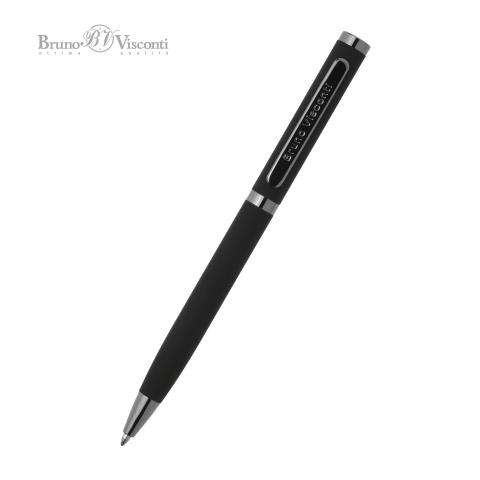 Ручка шариковая автом. 1,0мм Firenze, синий, черный мет.корпус, тубус, Bruno Visconti 20-0298/02
