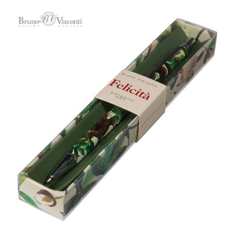 Ручка шариковая автом. 0,7мм Felicita Баобаб, синий, футляр, BrunoVisconti 20-0263/20