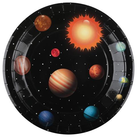 Тарелки бумажные круглые d-23 см, 6 шт, 04_Космос, BOOMZEE TRL-13