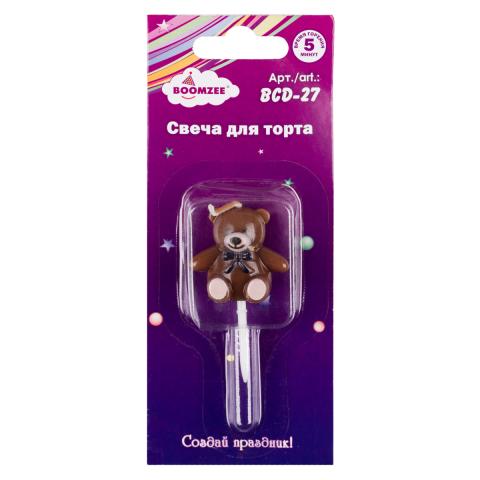 Свеча для торта медвежонок, BOOMZEE BCD-27