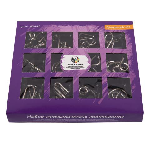 Набор металлических головоломок "Проверь себя №4" 24 элемента, DELFBRICK DLM-53