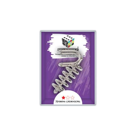Головоломка металлическая "Пружинка" 2 элемента, DELFBRICK DLM-07