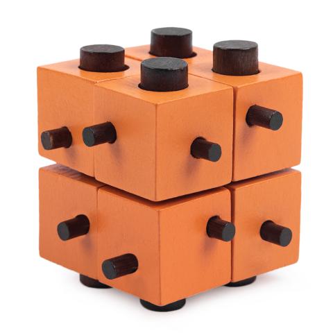 Головоломка деревянная "Восьмиуголый блок" 16 элементов, DELFBRICK DLS-15