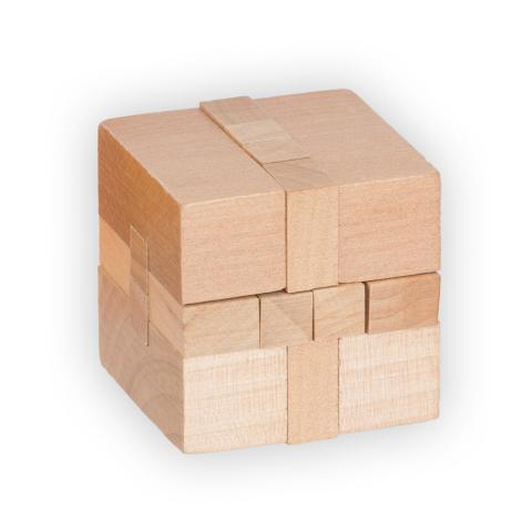 Головоломка деревянная "Куб" 12 элементов, DELFBRICK DLS-01