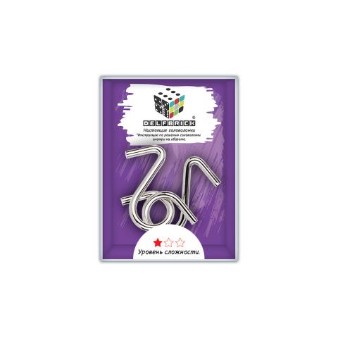 Головоломка металлическая "Петельки" 2 элемента, DELFBRICK DLM-14