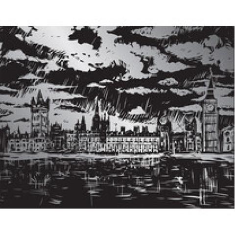 Набор для творчества "Гравюра", 20x25,5 см, №14 "Лондон" (серебро), Hobbius SGHK