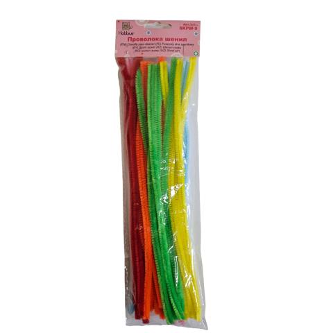 Проволока шенил 0,9x30 см, 30 шт, ассорти, Hobbius SKPW-9