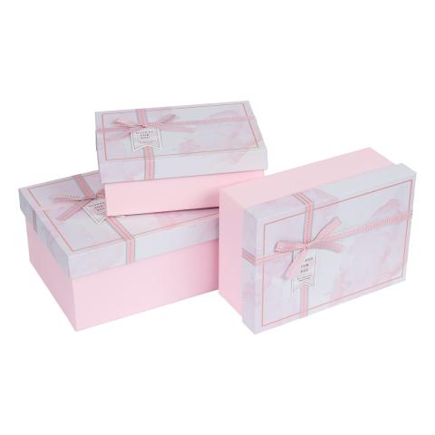 Набор подарочных коробок 3 шт, 02 розовый, Stilerra YBOX-R8-3