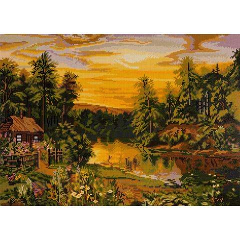 Мозаика кристальная (алмазная) 54х38см "Теплый вечер", ФРЕЯ ALVR-39 056