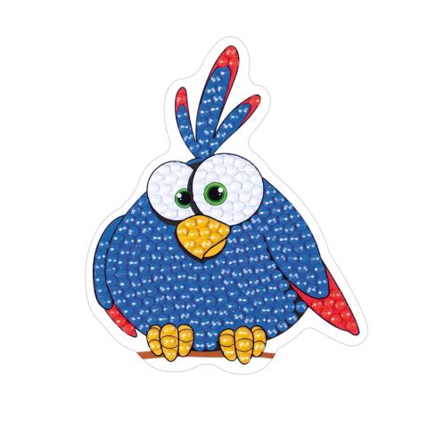 Мозаика кристальная (алмазная) магнит "Синяя птичка" 7,5х8,5 см, ФРЕЯ ALVM-076
