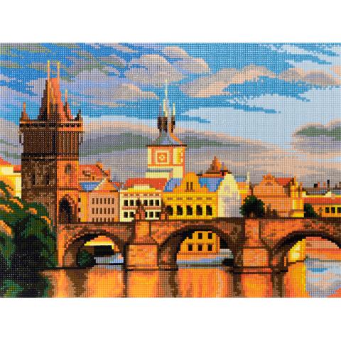 Мозаика кристальная (алмазная) 40х30см "Прага. Карлов мост", ФРЕЯ ALVR-326