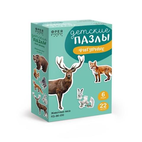 Пазлы для малышей 22 элемента Животные леса, ФРЕЯ PZL-BК-010