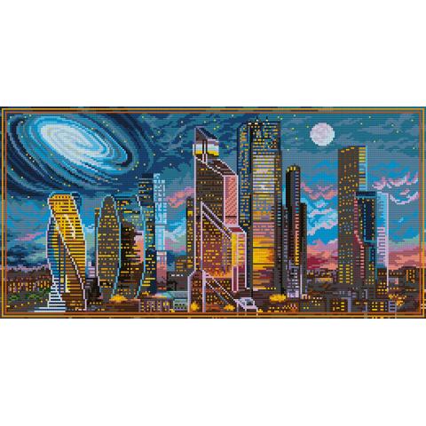 Мозаика кристальная (алмазная) 60х30см "Ночная Москва", ФРЕЯ ALVR-150