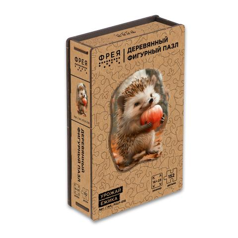 Пазл фигурный деревянный "Урожай ежика" 152 элемента, ФРЕЯ PZLF-018