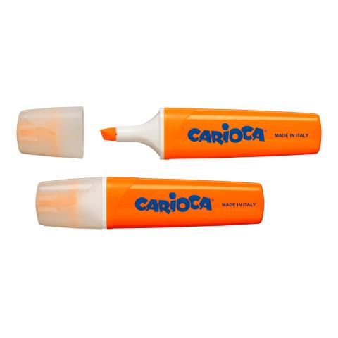 Маркер текстовый скошенный 2 мм, оранжевый, Carioca Memolight 42875/35