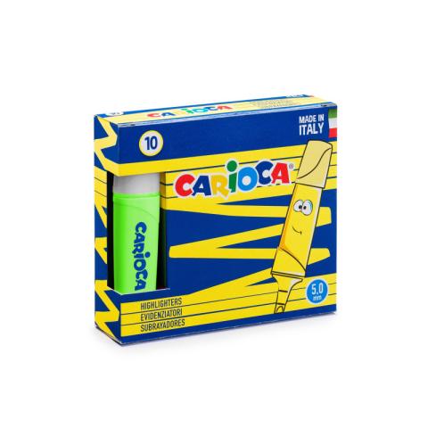 Маркер текстовый скошенный 2 мм, зеленый, Carioca Memolight 42875/38