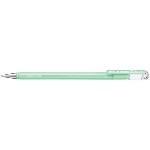 Ручка гелевая 0,8мм Hybrid Milky, пастельный салатовый, Pentel K108-PK