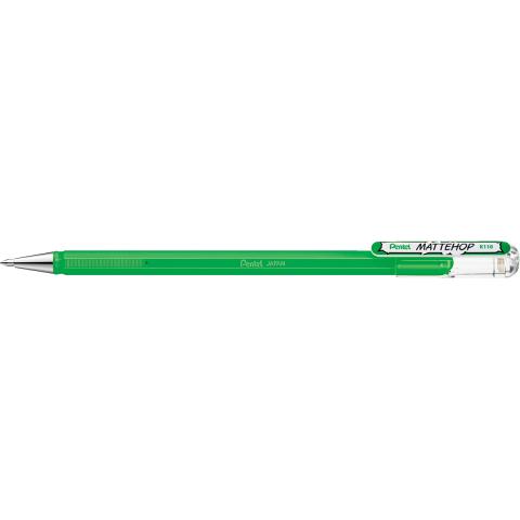 Ручка гелевая 0,4мм Mattehop, зеленый, с супер укрывистыми чернилами, Pentel K110-VDX
