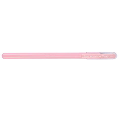 Ручка гелевая 0,8мм Hybrid Milky, пастельный розовый, Pentel K108-PP