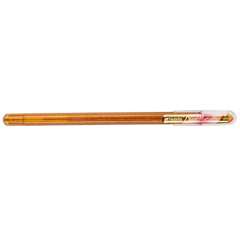 Ручка гелевая 1,0мм Hybrid Dual Metallic, золотистый/красный, Pentel K110-DMXX