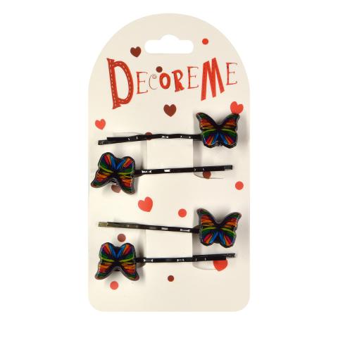 Заколка для волос 5 см, 4 шт, 3 цвета, DecoreMe 2-719/21