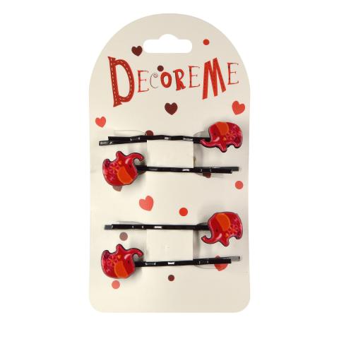 Заколка для волос 5 см, 4 шт, 3 цвета, DecoreMe 2-719/24