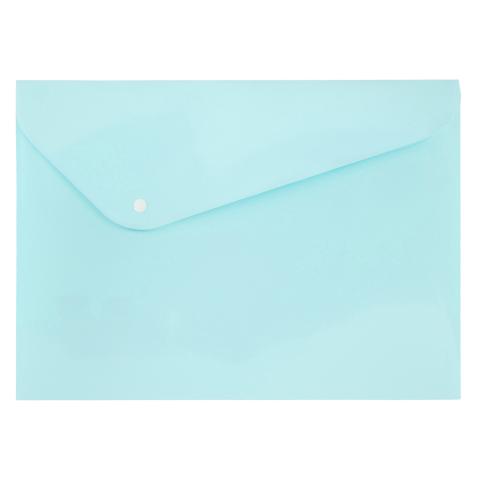 Папка-конверт на кнопке, А4, 180 мкм, диагональ, бирюзовый, Expert Complete Trend Pastel EC21017119