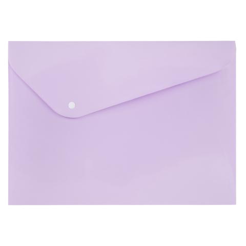 Папка-конверт на кнопке, А4, 180 мкм, диагональ, лиловый, Expert Complete Trend Pastel EC21017117