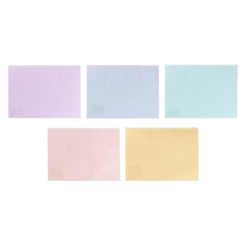 Папка-конверт на молнии A4, 180 мкм, диагональ, ассорти, Expert Complete Trend Pastel EC2112400