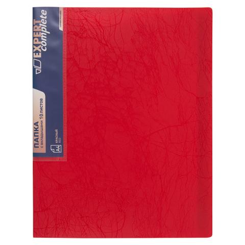 Папка файловая с 10 карманами, А4, волокно, красный, Expert Complete Premier ЕС210030004