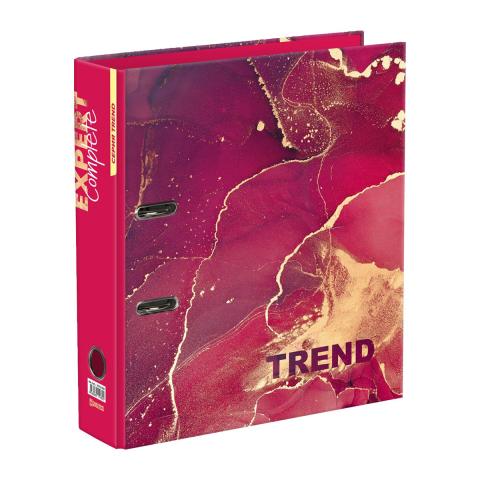 Папка-регистратор, А4, 75 мм, ламин.картон, розовый, Expert Complete Marbling Trend EC751704