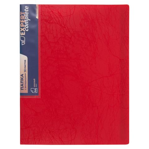 Папка файловая с 30 карманами, А4, волокно, красный, Expert Complete Premier EC211630004