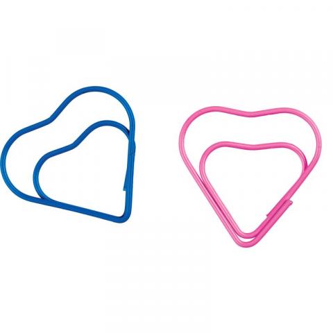 Скрепки 28мм, 4шт в блистере, Centrum HEARTS