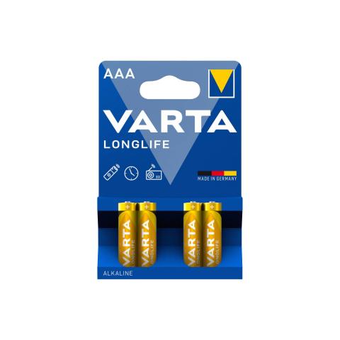 Батарейка Varta Longlife Micro AAA/LR3, 4 шт