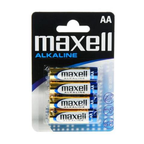 Батарейка MAXELL Alkaline, AA/LR6, 4 шт