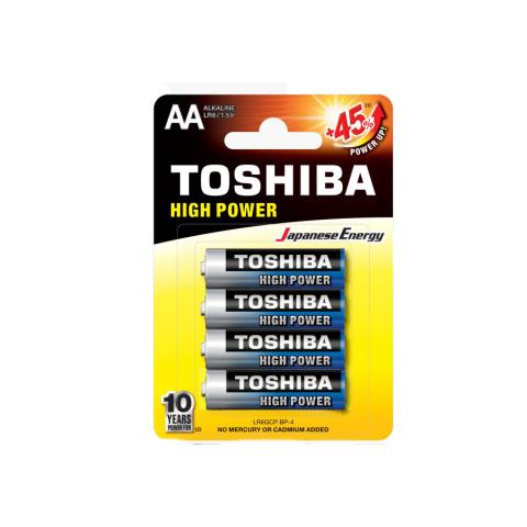 Батарейка Toshiba High Power, AA/LR6 GCP BP-4, 4 шт