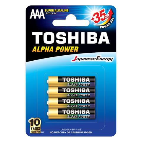 Батарейка Toshiba Alfa Power, AAA/LR03 GCH BP-4, 4 шт