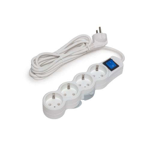 Сетевой фильтр SVC ZP4S-30M, 4 розетки, 3 м, белый